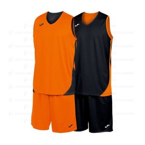 SET BASKET REVERSIBILE JOMA KANSAS ARANCIONE-NERO