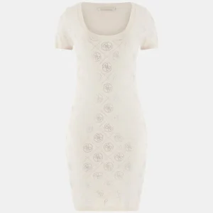 Rhinestones 4G Swtr Dress Guess